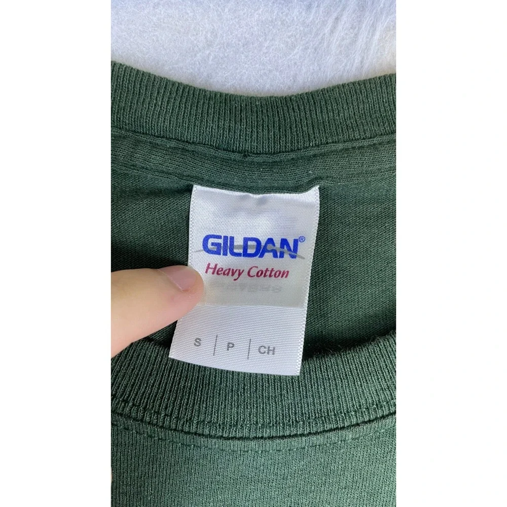 Gildan Baylor University T-Shirt Mens Small Green Excellent Short Sleeve Logo